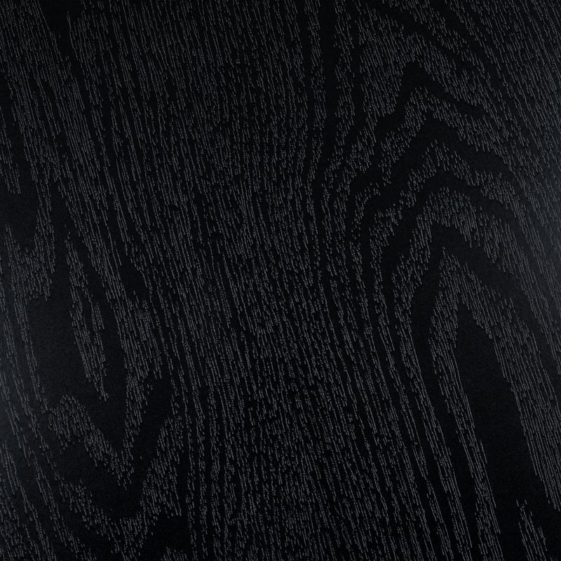 Originálny okrúhly konferenčný stolík, čierna MDF, priemer 80