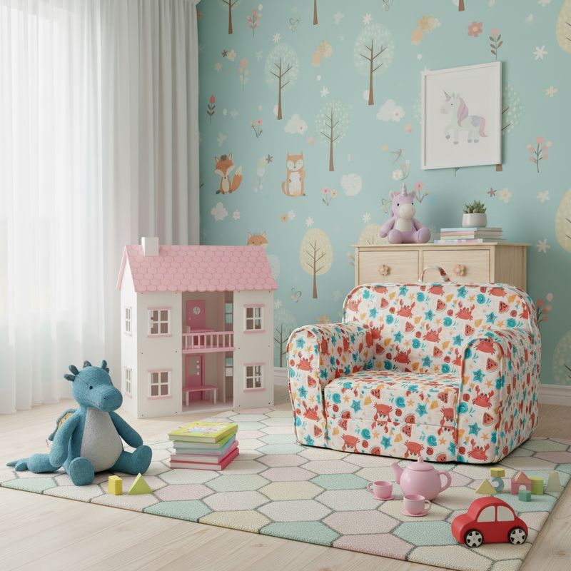 Rozkladací sedací vak, mix farieb