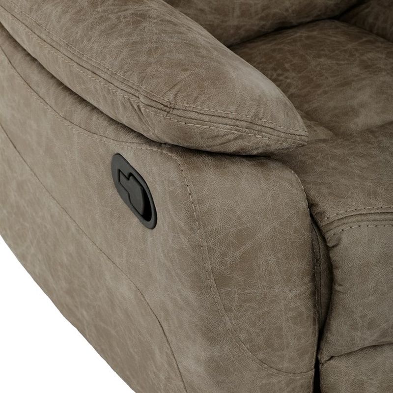 TV a relaxačné kreslo s manuálnym ovládaním, poťah lanýžová látka v dekore vintage