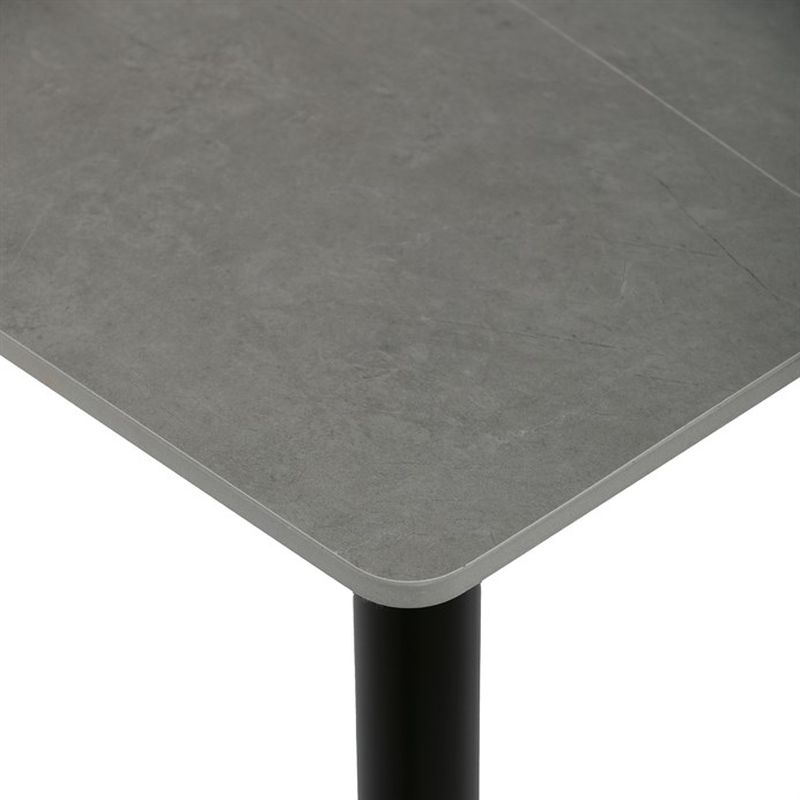 Stôl jedálenský 80x80 cm, keramická doska šedý mramor