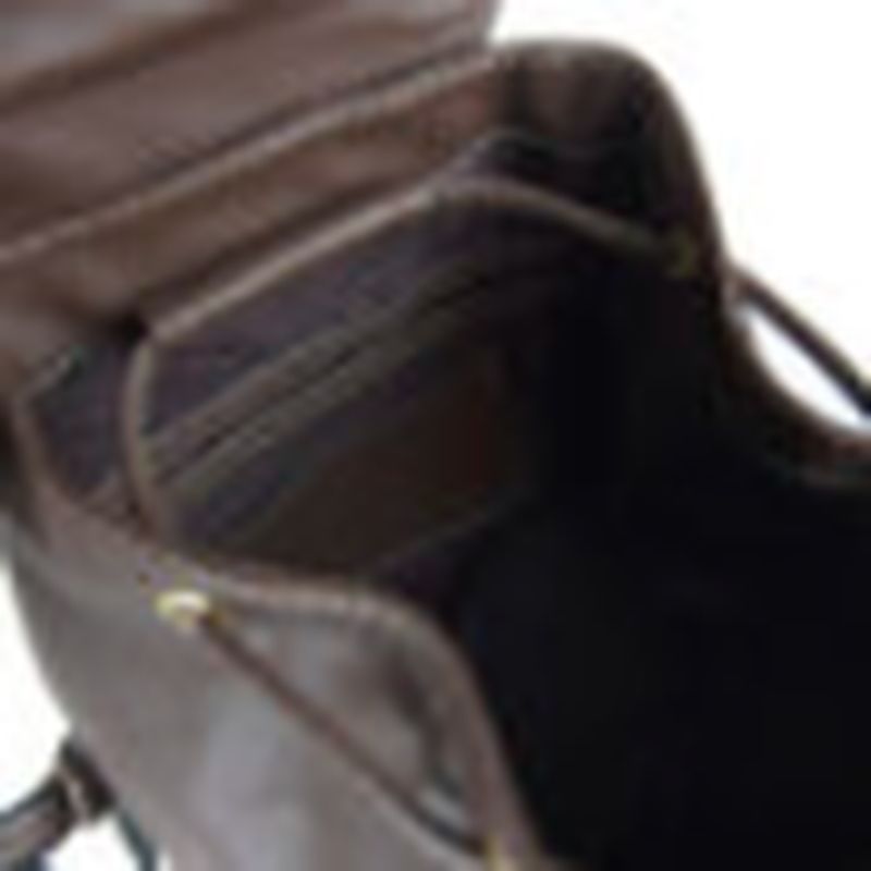 Luxusný kožený ruksak z pravej hovädzej kože 8659 v Marrone farbe