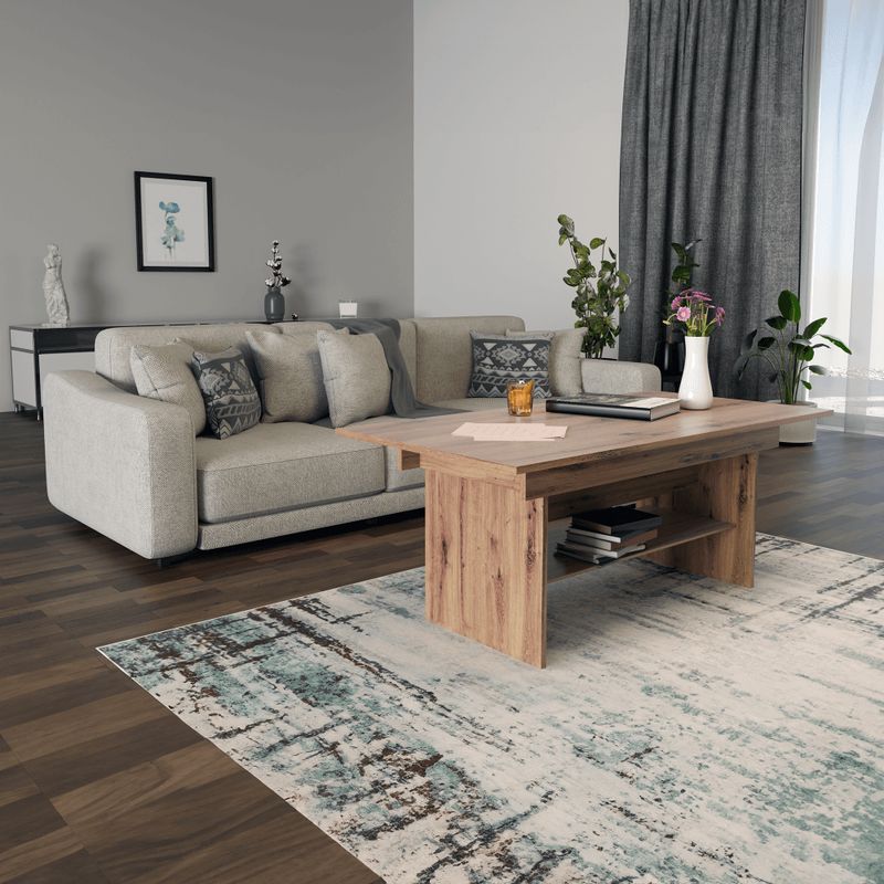 Jedálenský a konferenčný rozkladací stôl, dub artisan, 120-160