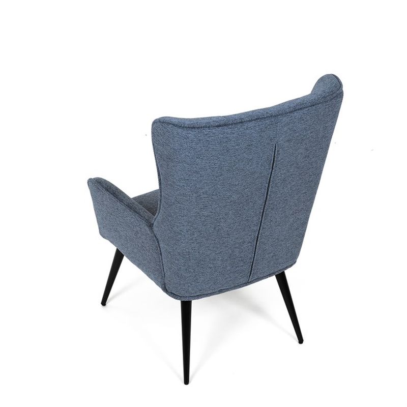 Moderné relaxačné kreslo v modrej látke