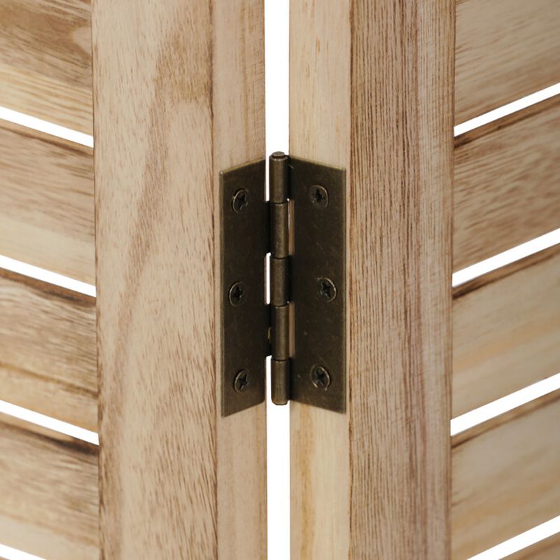 Trojdielny paraván z masívneho smreka v prírodnom odtieni