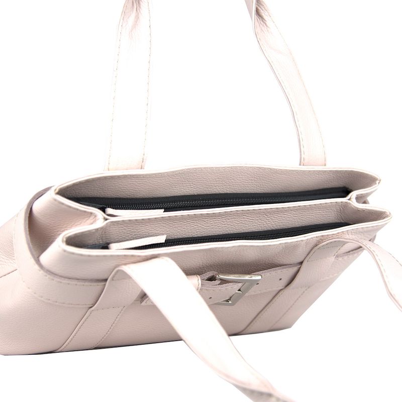 Dámska kožená kabelka v ružovej farbe