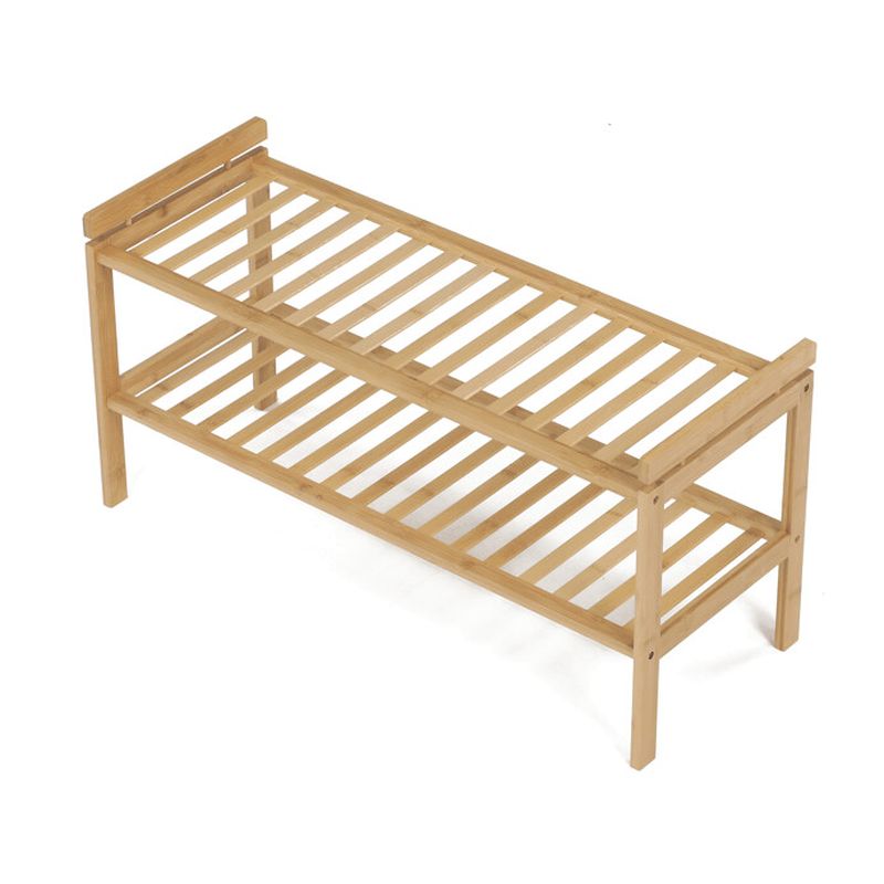 Botník s dvoma policami z masívneho bambusu