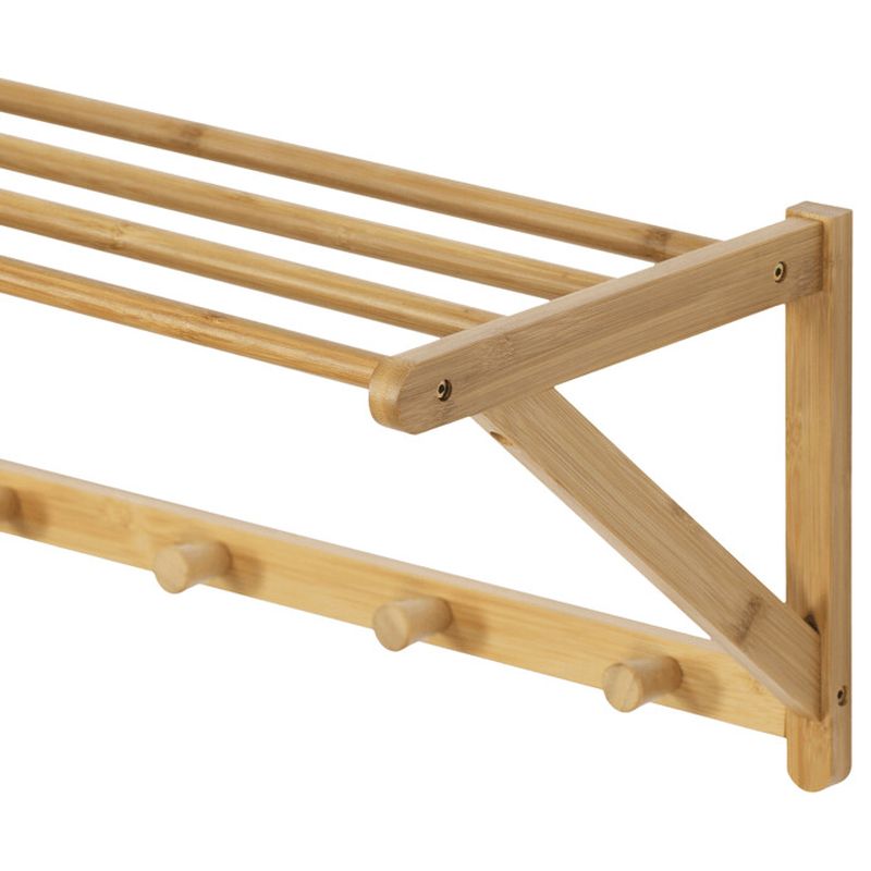 Vešiak s policou – bambus, prírodný