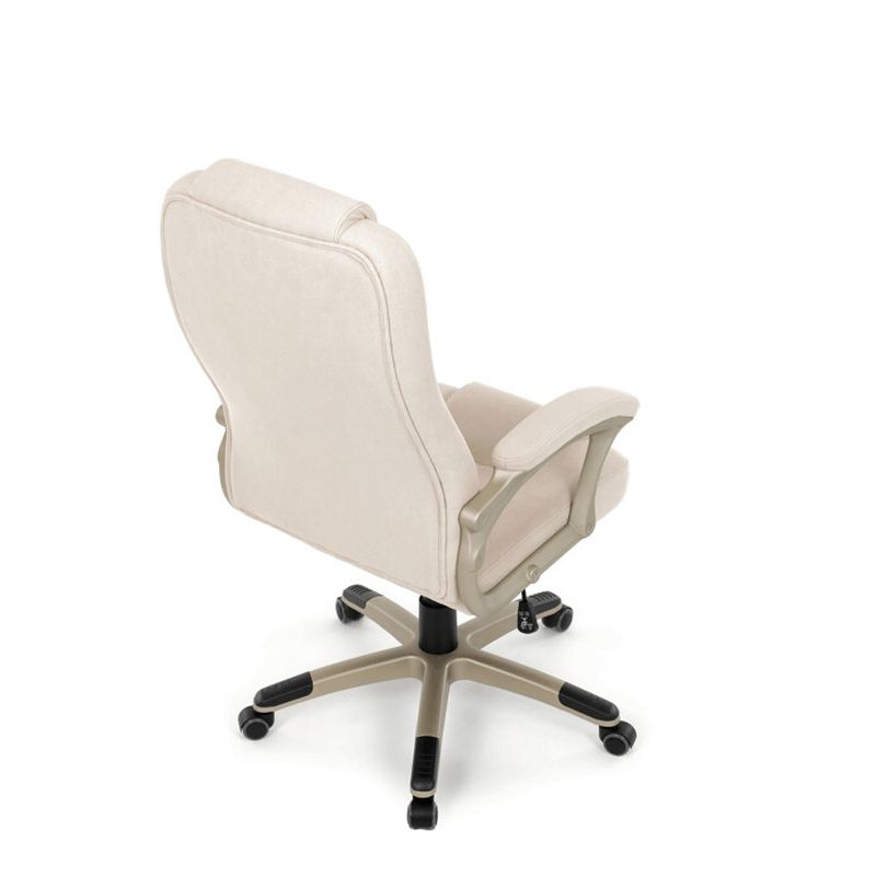 Štýlová kancelárska stolička čalúnená béžovou látkou