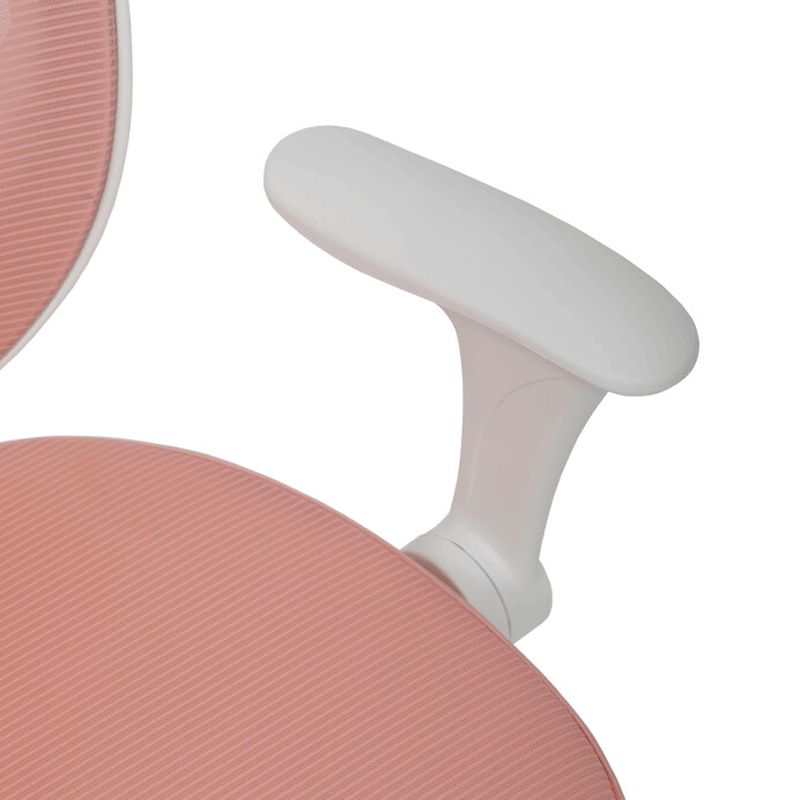 Detská stolička, výškovo nastaviteľná, ružová sieťovina