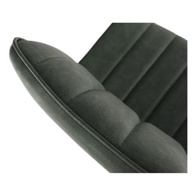 Komfortná stolička čalúnená zelenou ekokožou