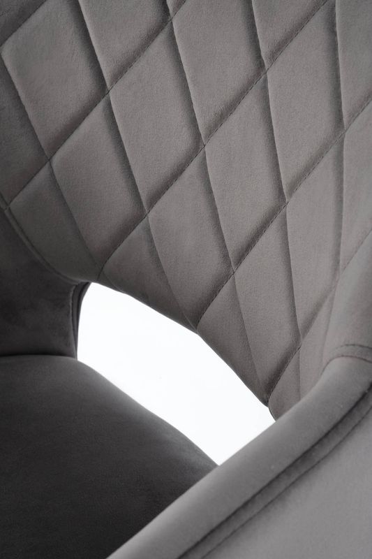 Jedálenská stolička 535, čierny kov – sivá látka Bluvel 14