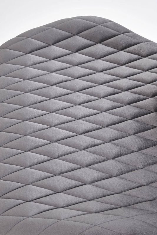 Jedálenská stolička 569, čierny kov - sivá látka