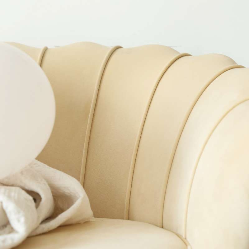 Kreslo v štýle Art-deco, béžová Velvet látka-gold chróm zlatý