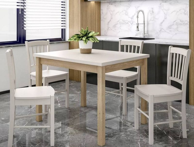 Jednoduchý jedálenský stôl 120, dub cremona torro-kašmír