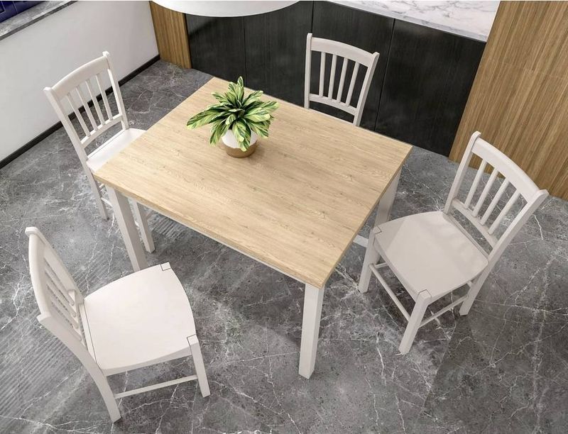 Jednoduchý jedálenský stôl 120, kašmír-dub cremona torro