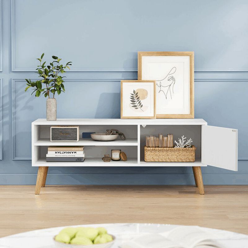 Televízny stolík 120, z MDF dosky, biely