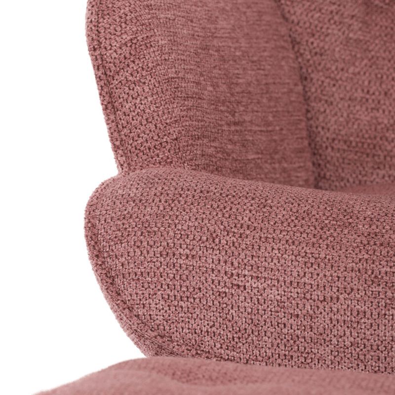 Relaxačné kreslo s podnožkou, ružová zamatová látka