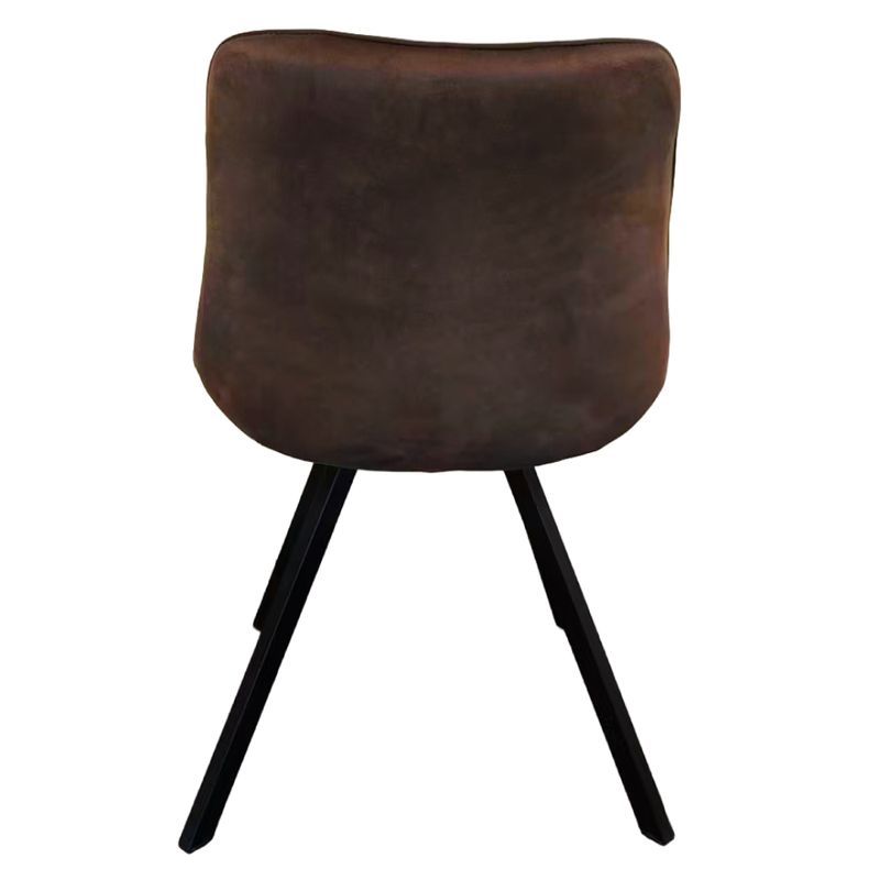 Štýlová jedálenská stolička tmavohnedá Velvet látka-čierna