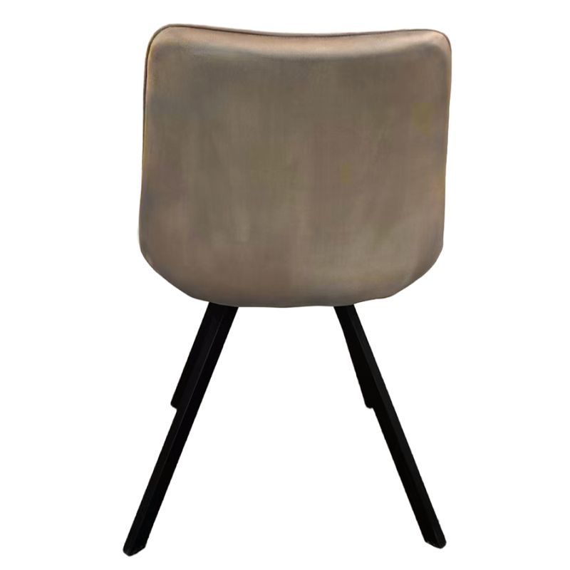 Štýlová jedálenská stolička sivohnedá Taupe Velvet látka-čierna