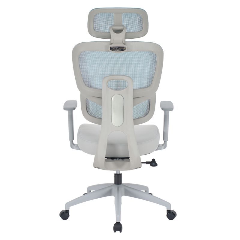 Kancelárske kreslo, sieťovina, neomint-svetlosivá-sivá