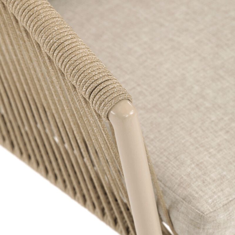 Záhradná stolička hliníková s látkovým poťahom, béžová