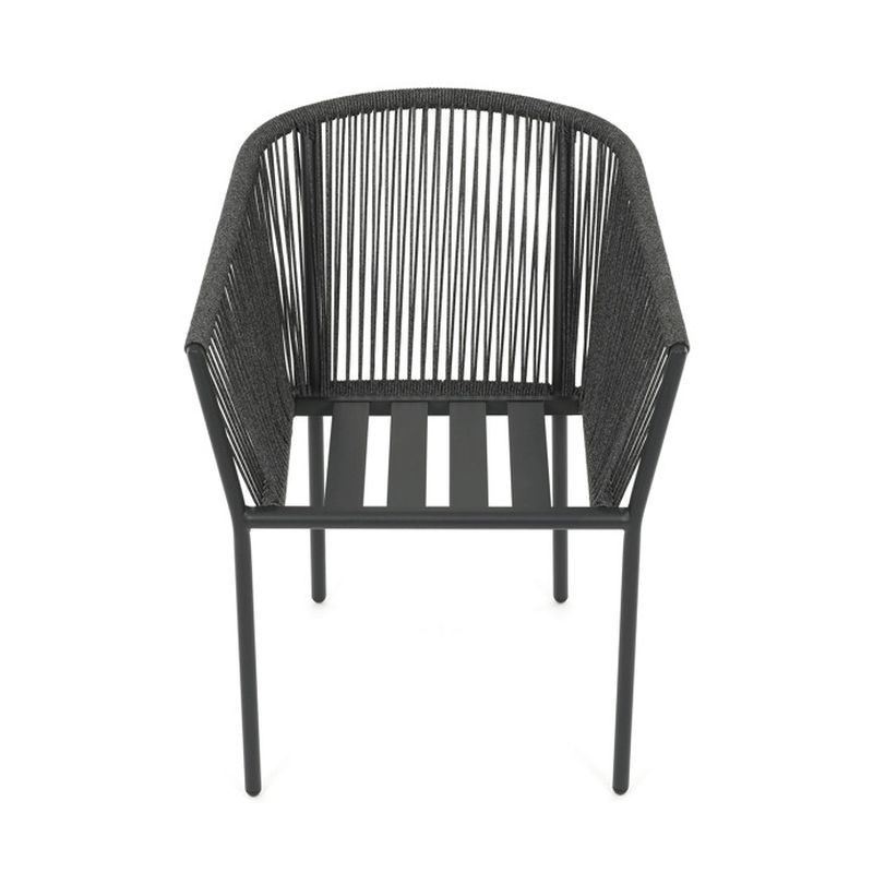 Záhradná stolička hliníková s látkovým poťahom, sivá