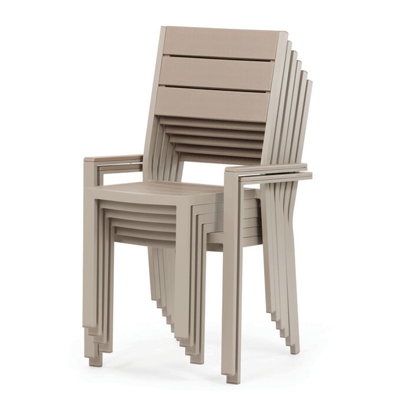 Záhradná jedálenská zostava s polywood doskou, béžová