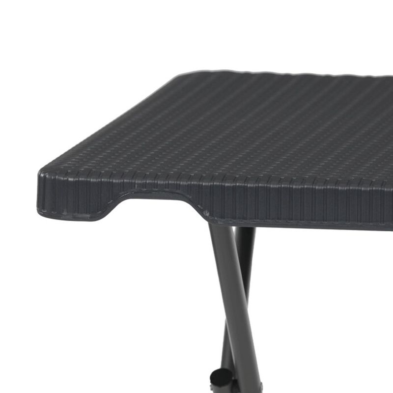 Záhradný set 1+2, plastový, sivý