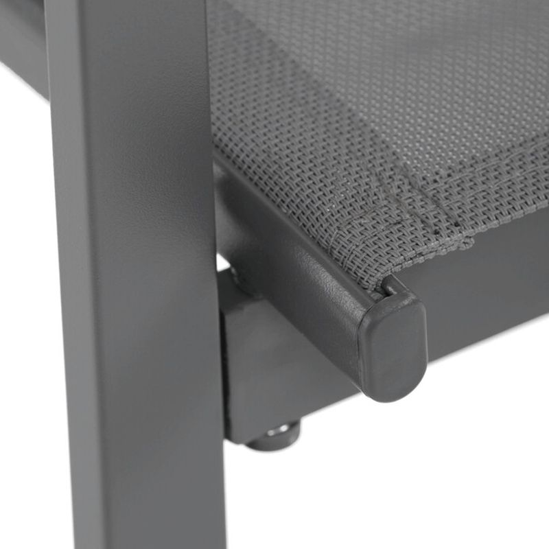 Záhradná sedacia súprava so sieťovinou sivá