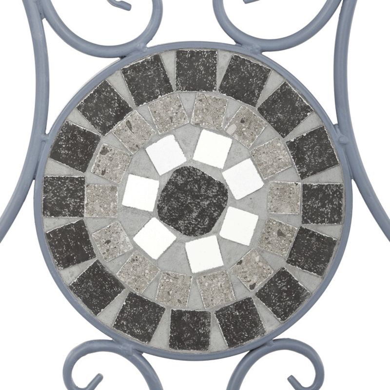 Záhradný set 1+2 s keramickou mozaikou, sivý