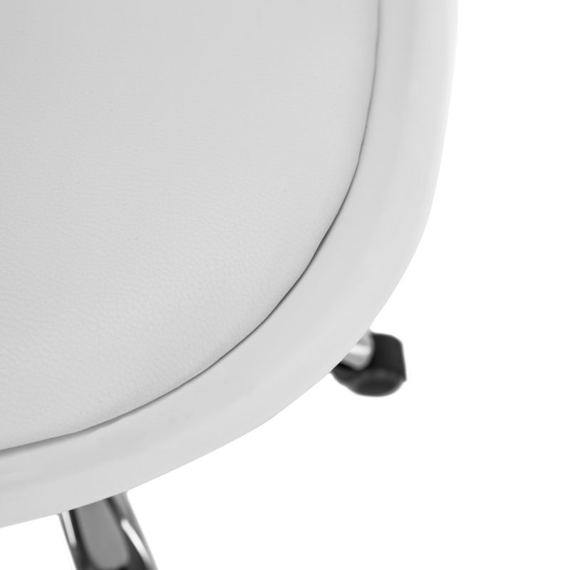 Kancelárska stolička s plastovým tvarovaným sedadlom biela