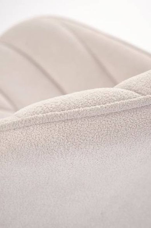 Jedálenská stolička 567, čierny kov, béžová látka