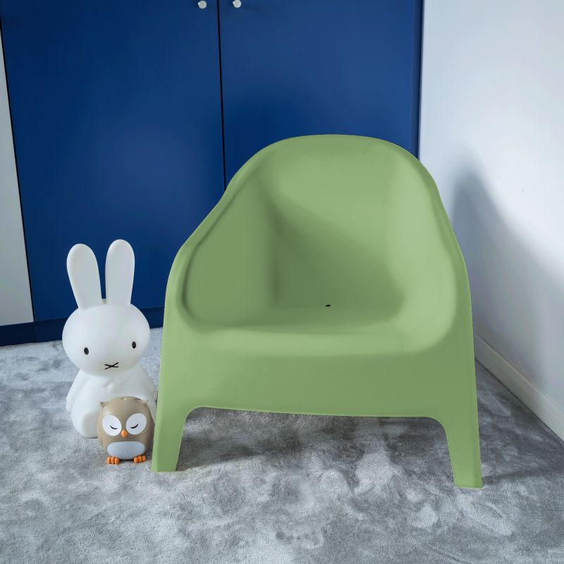 Záhradné stohovateľné kreslo, zelený plast