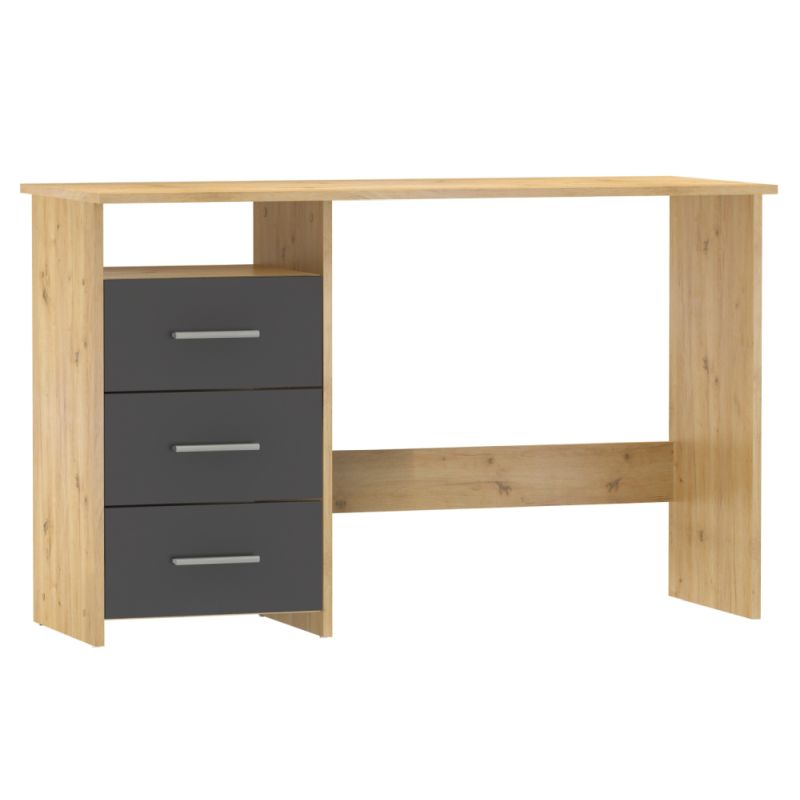 PC stôl jednoduchým dizajnom, dub artisan, grafit