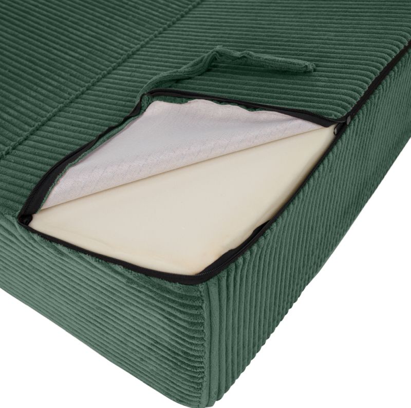 Skladací matrac, kreslo, 2v1, zelená látka