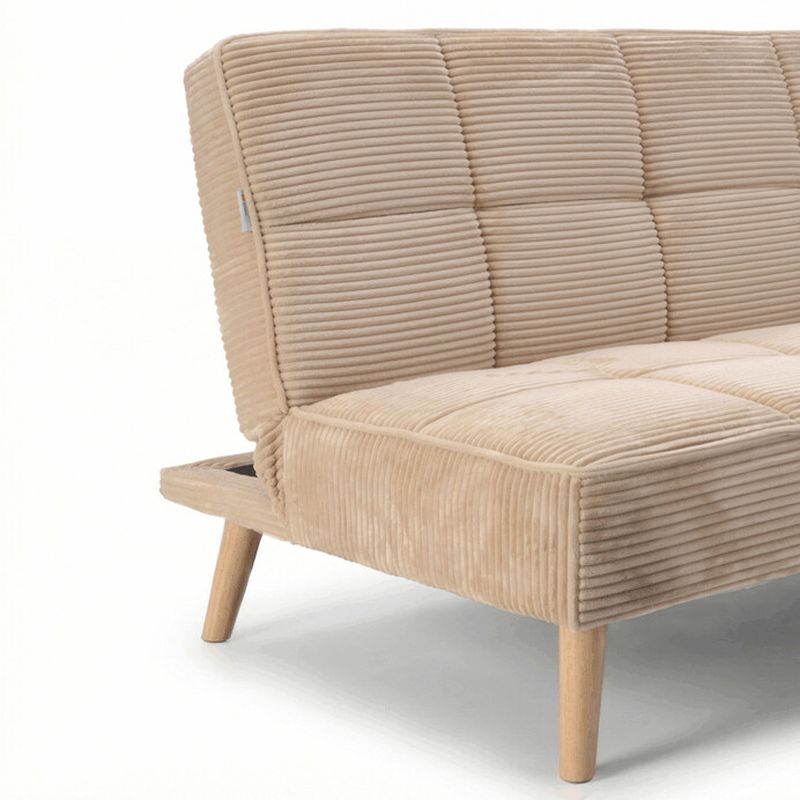 Moderná trojmiestna rozkladacia pohovka, krémová, látka