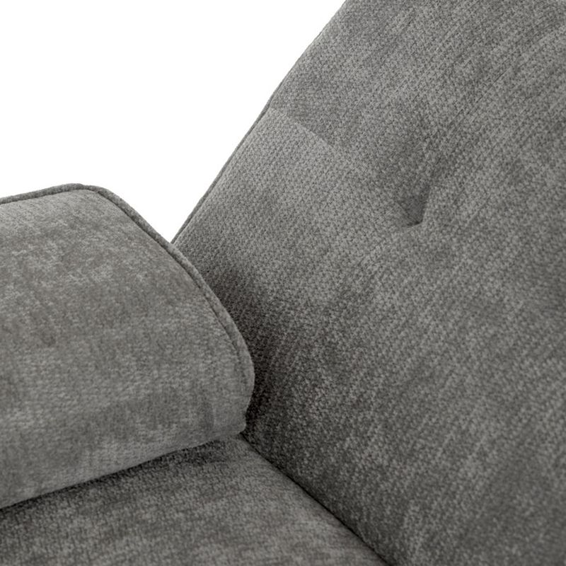 Štýlová trojmiestna rozkladacia pohovka, sivá, látka