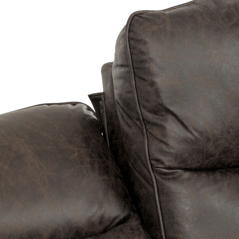 Polohovacia sedacia súprava, tmavohnedá, látka vintage