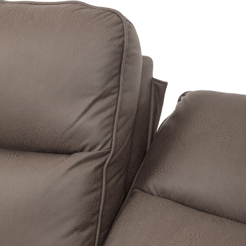 Polohovacia sedacia súprava, hnedá, látka vintage