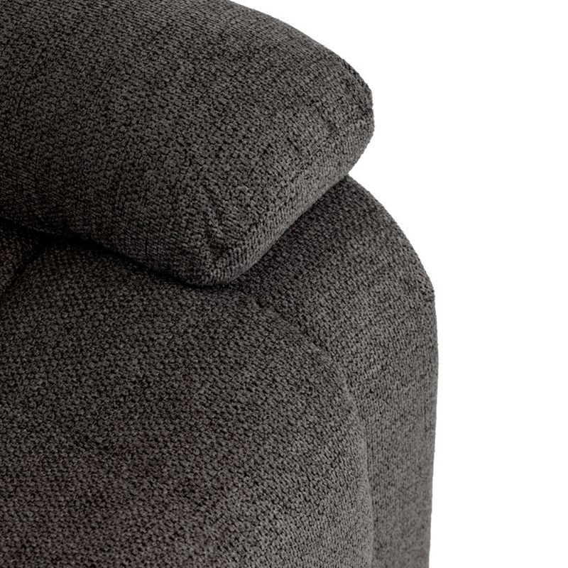 Elegantné polohovacie kreslo, manuálne ovládanie, sivá, látka