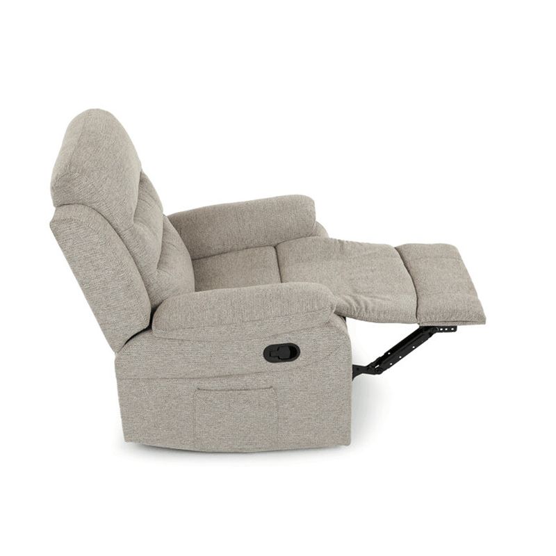 Elegantné polohovacie kreslo, manuálne ovládanie, béžová, látka