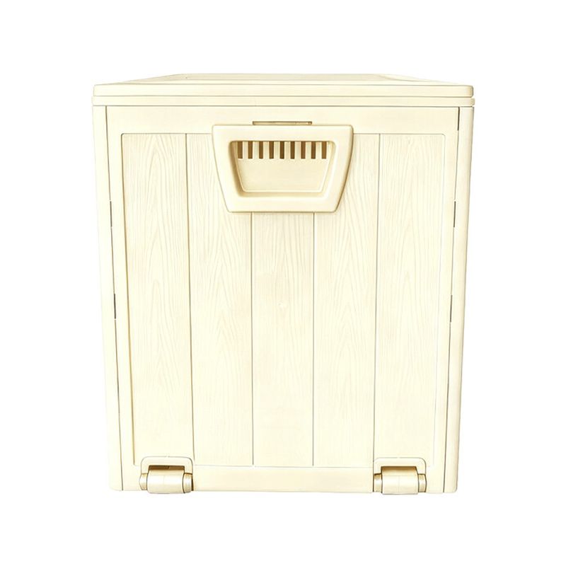 Zahradní úložný box, plast, béžový, 280 l, s dekorom dreva