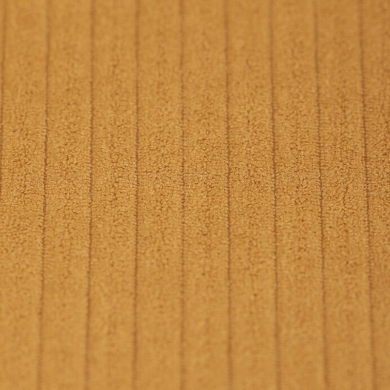 Moderná barová stolička, žltá manšestrová látka