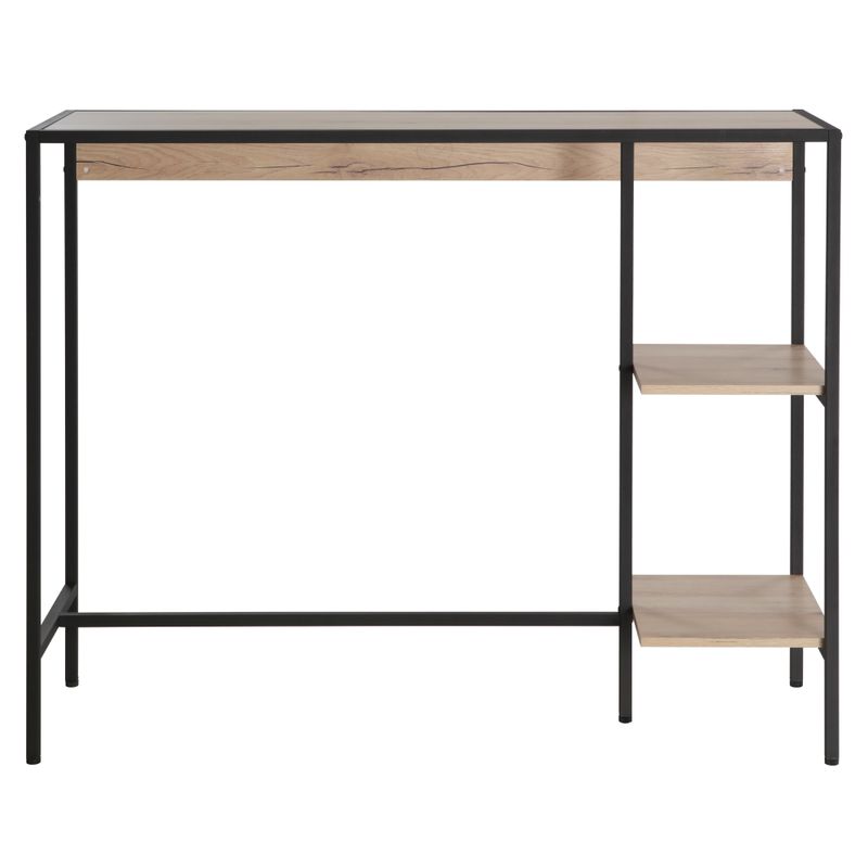 Barový set 1+2 v industriálnom štýle, dub a čierny kov