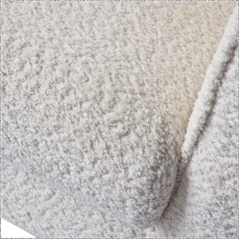 Dizajnový ušiak, smotanový v látke Coral Bouclé