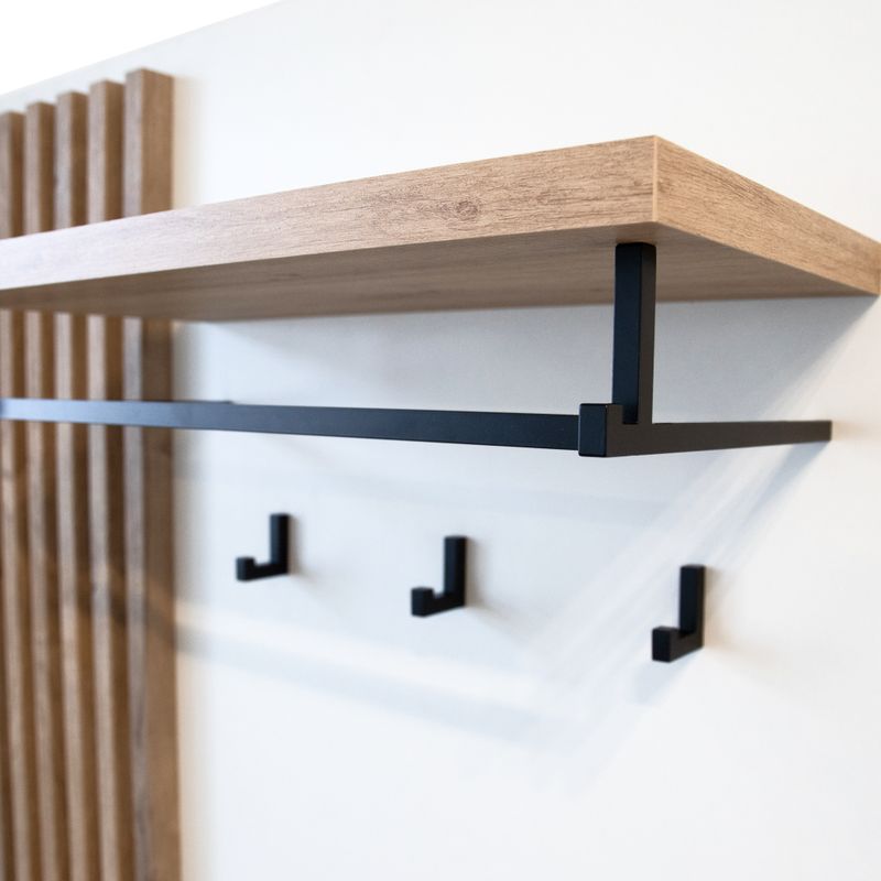 Predsieňová zostava, biely lesk HG, dub artisan