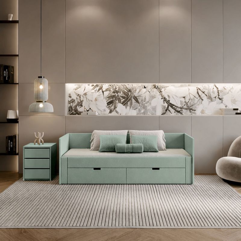 Rozkladacia posteľ 90-180x200 s roštom, sivozelená