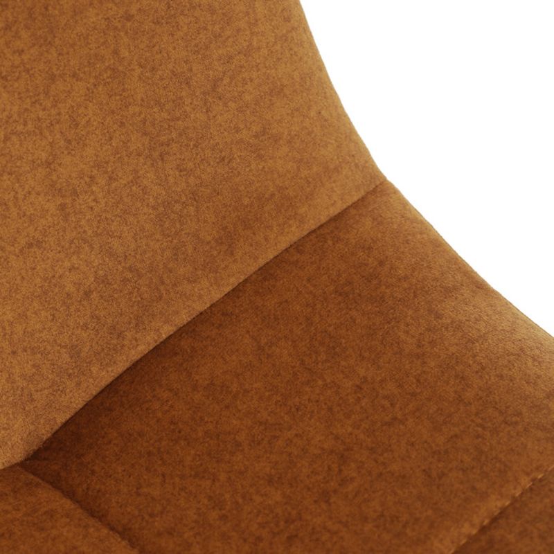 Čalúnená jedálenská stolička, žltá látka, čierny kov