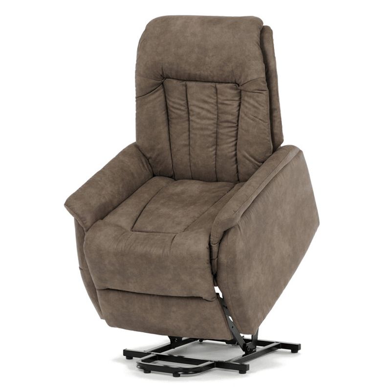 Výklopné, elektrické, polohovacie kreslo, hnedá vintage látka