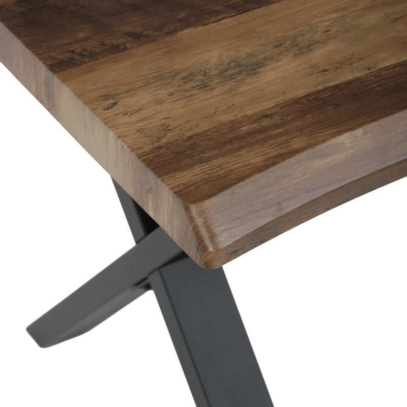 Konferenčný stolík, MDF doska 120x60, old wood, nohy čierny kov